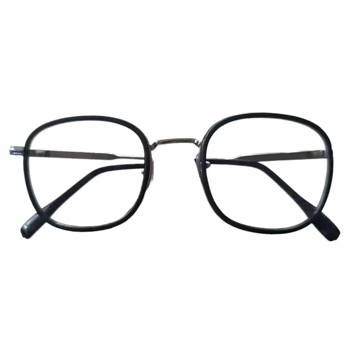 Kacamata photocromic 2 In 1 anti radiasi frame kotak silver hitam unisex PC-10 